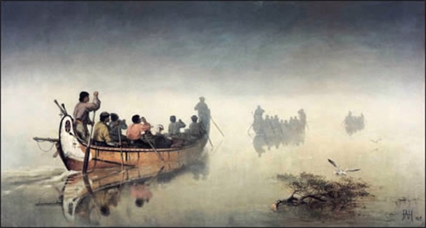 Canoes in a Fog